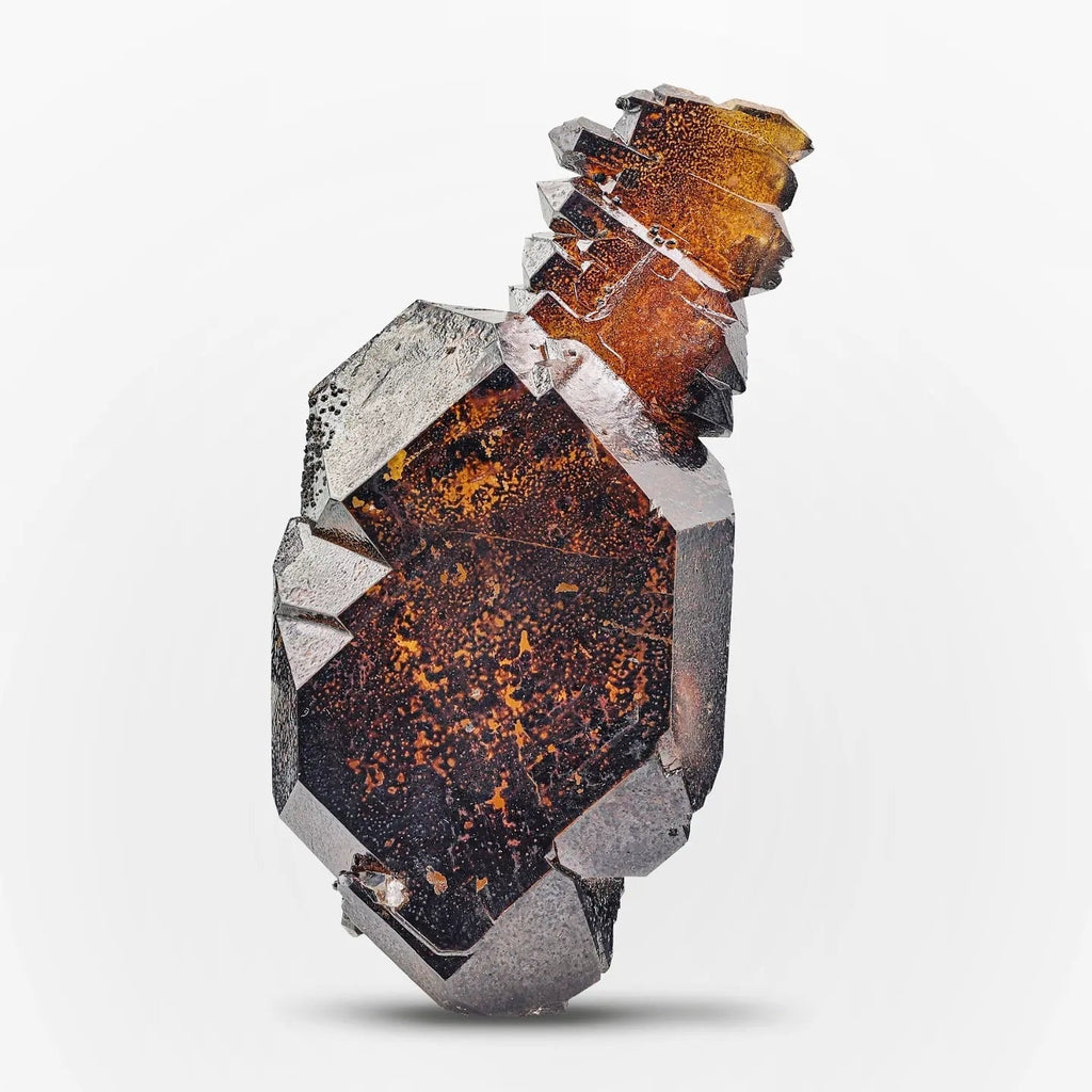 double terminated Faden Quartz with vibrant Iron oxide coating from Pakistan