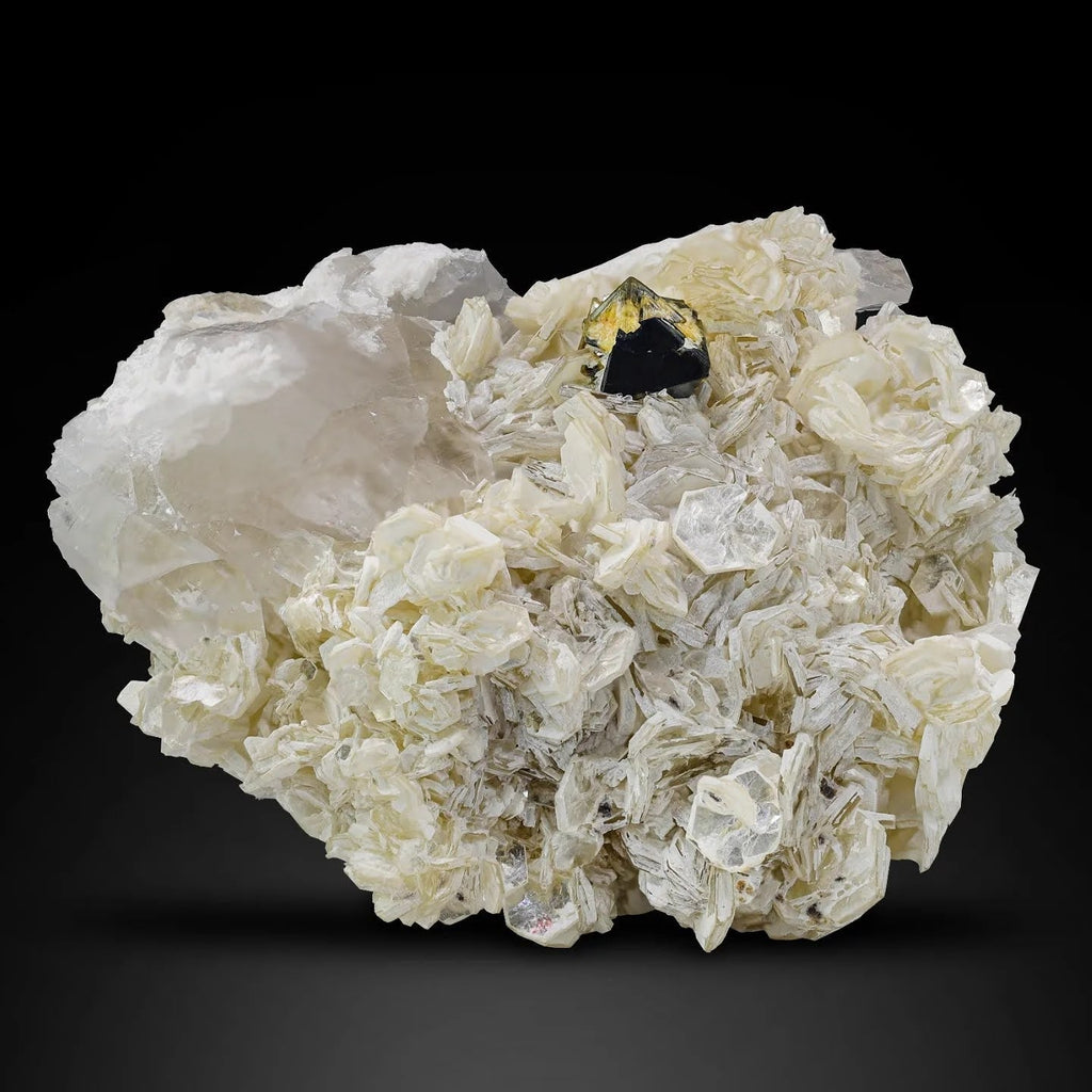 Terminated Bi Color Microlite Crystal On Mica From Pakistan