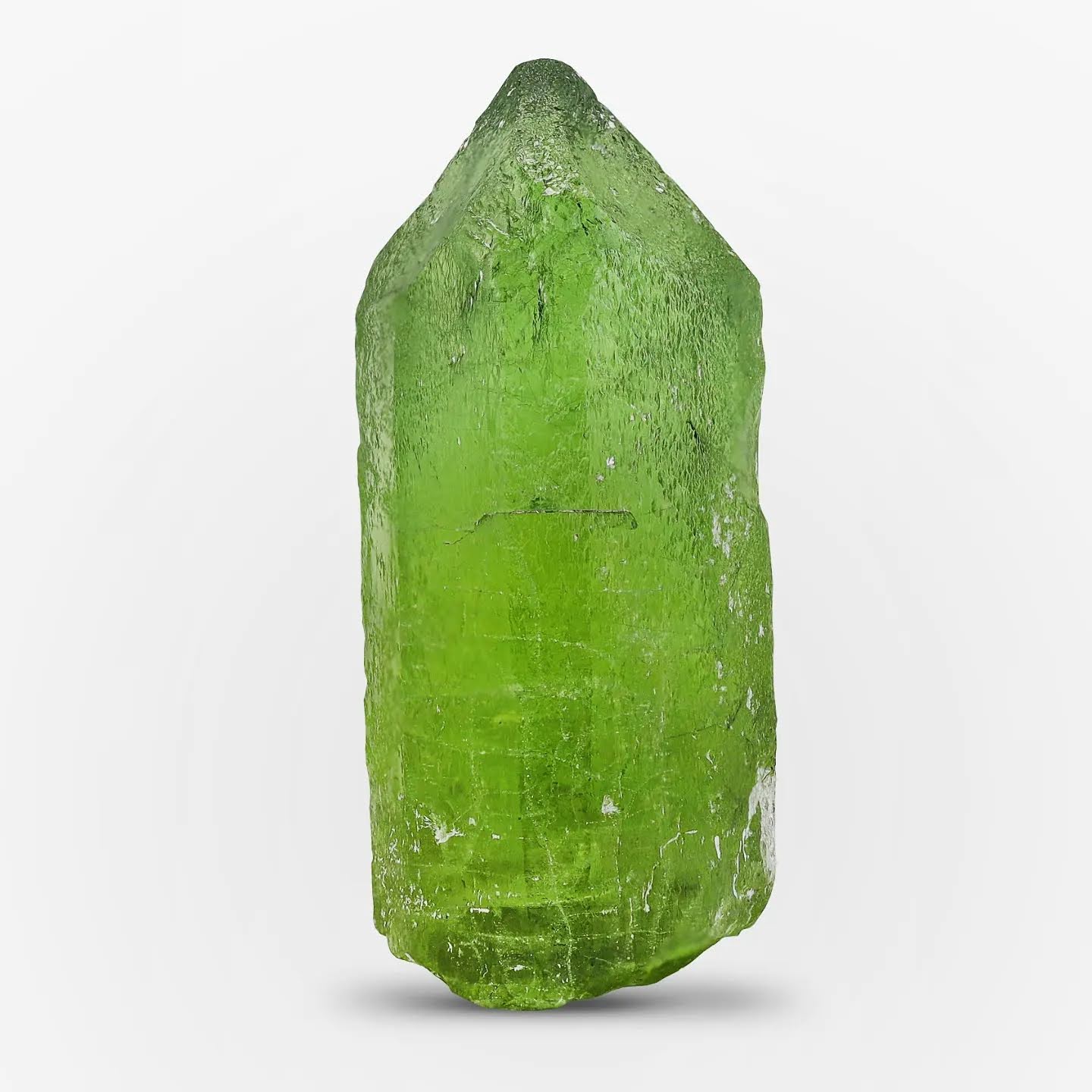 Green Peridot Crystal With Lugwigite-Vonsenite Formation From Pakistan