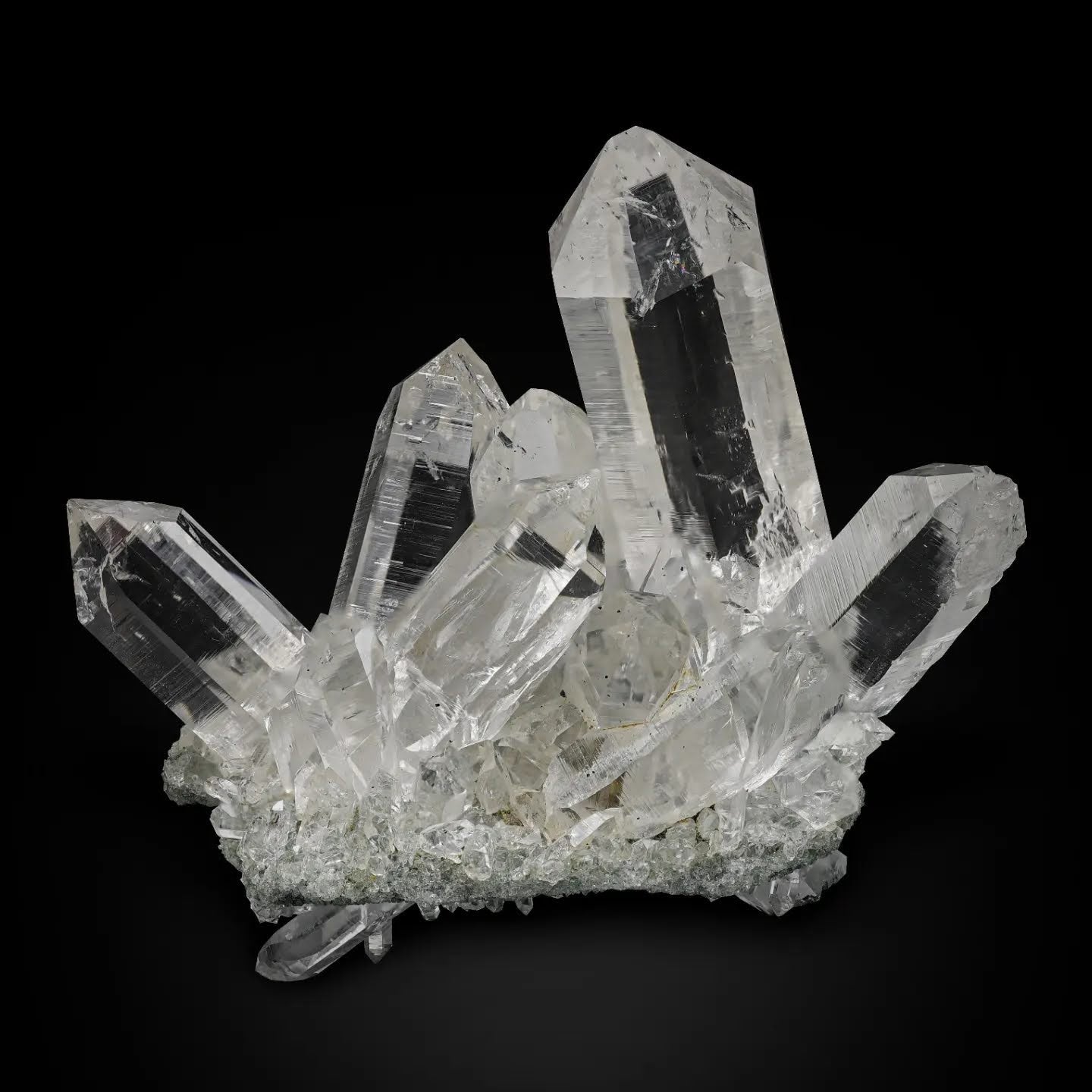 Terminated Quartz Crystals On Matrix From India