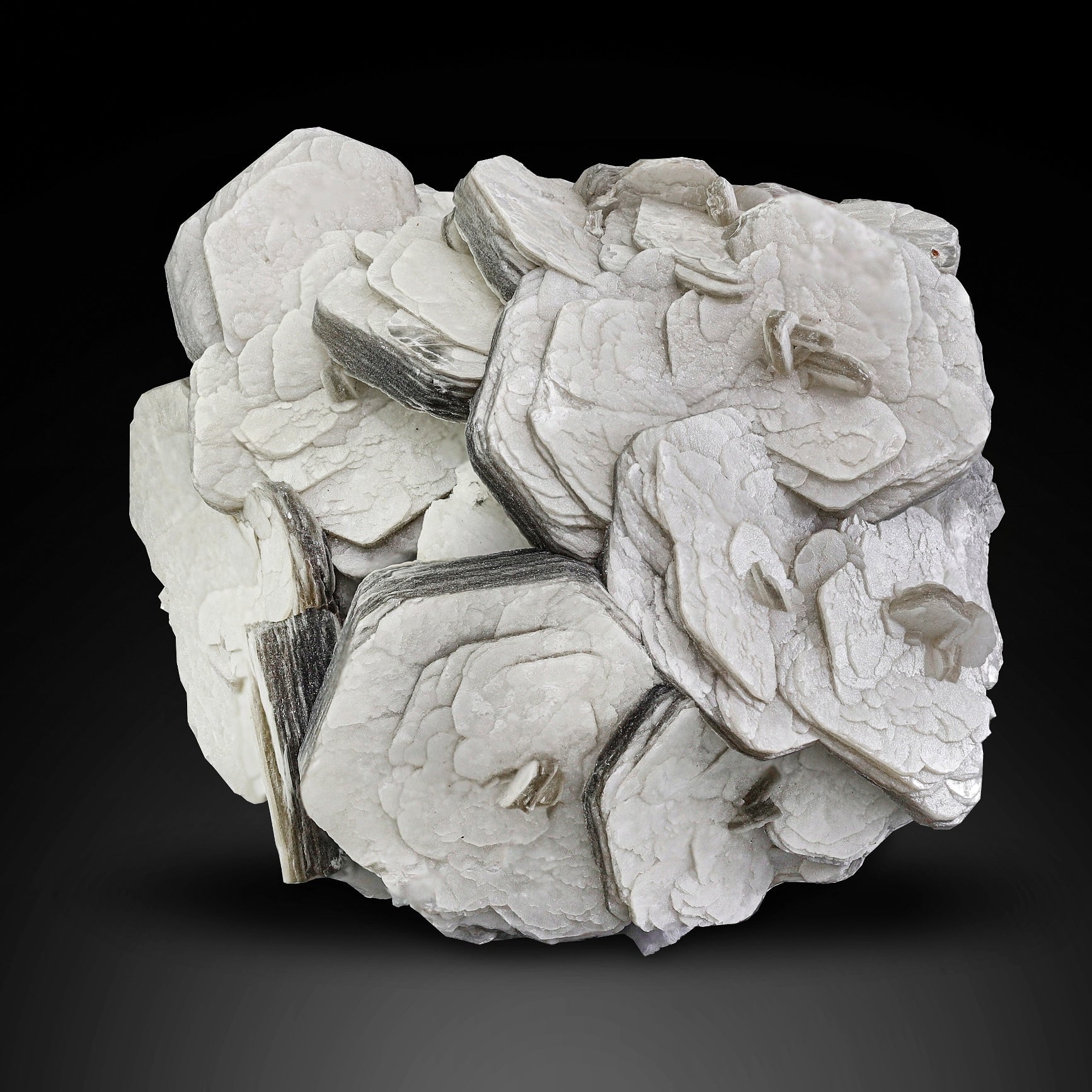 Shiny Aggregate of Intergrown Muscovite Mica Crystals on Matrix from Pakistan