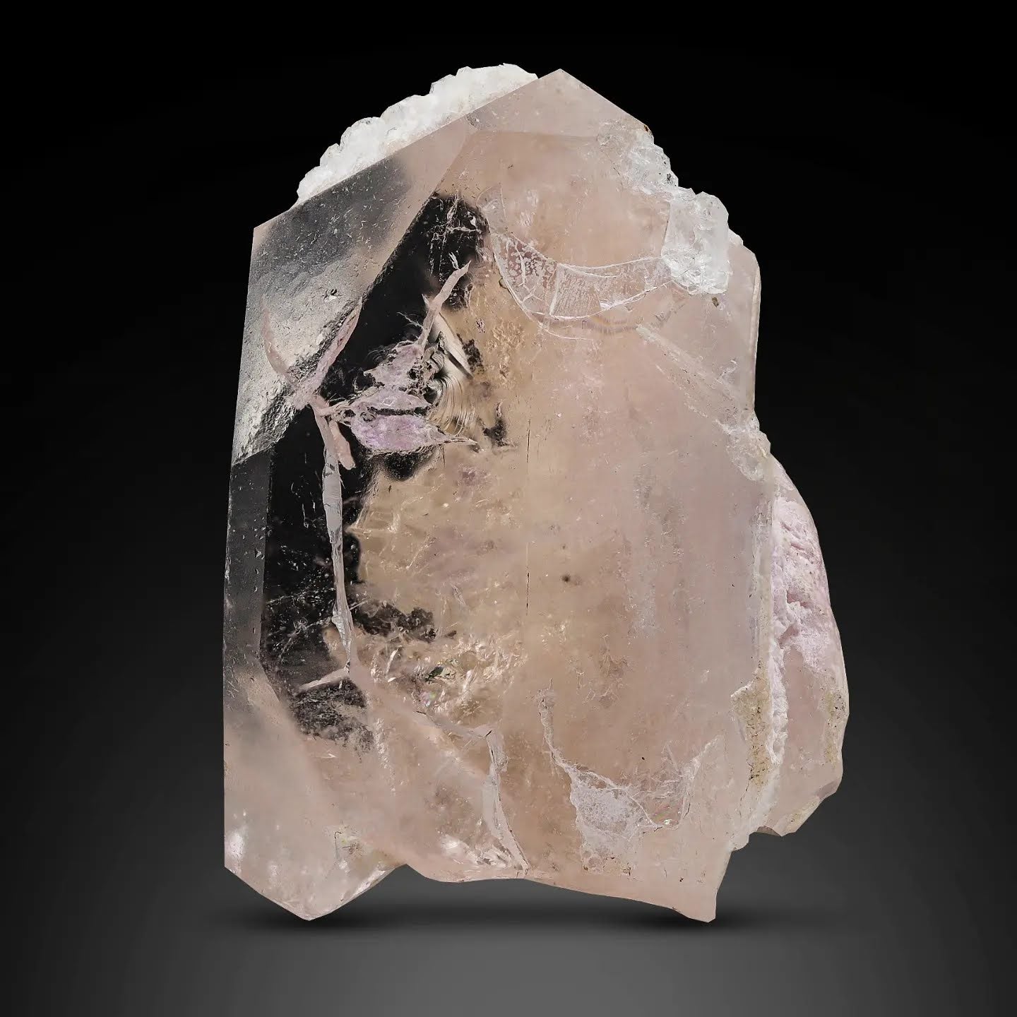 Tabular Morganite With Lepidolite On Albite From Afghanistan