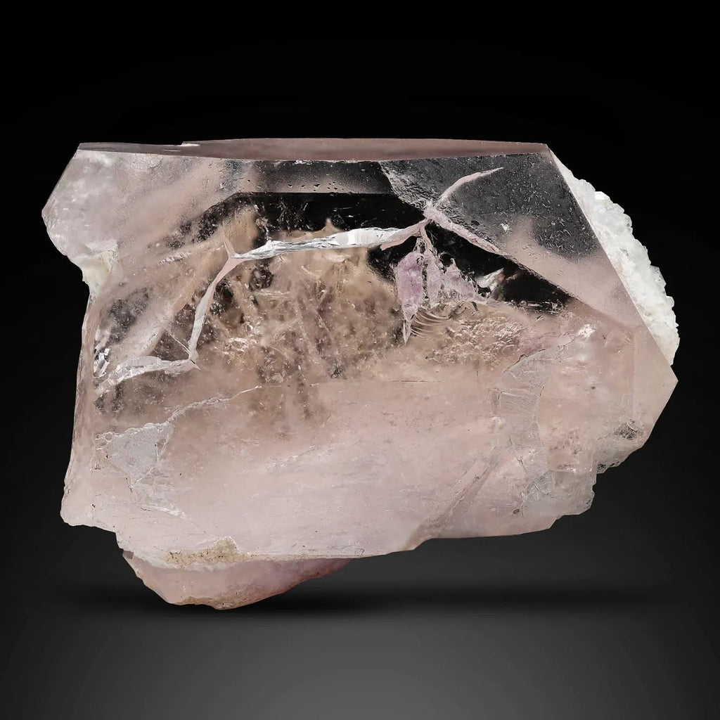 Tabular Morganite With Lepidolite On Albite From Afghanistan