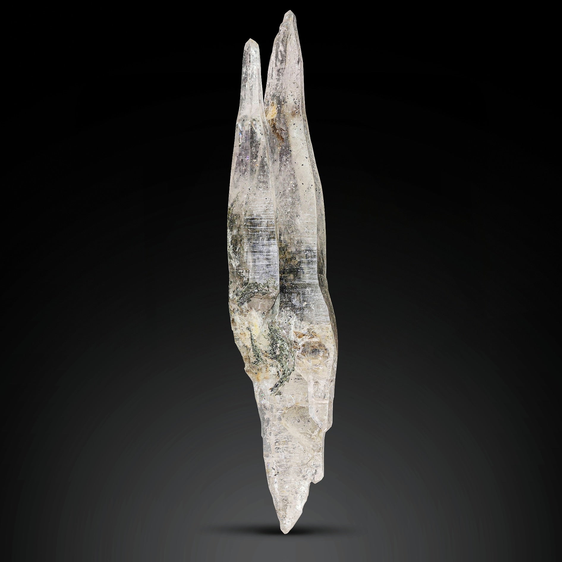 attractive elongated doubly terminated Chlorite Quartz from Pakistan