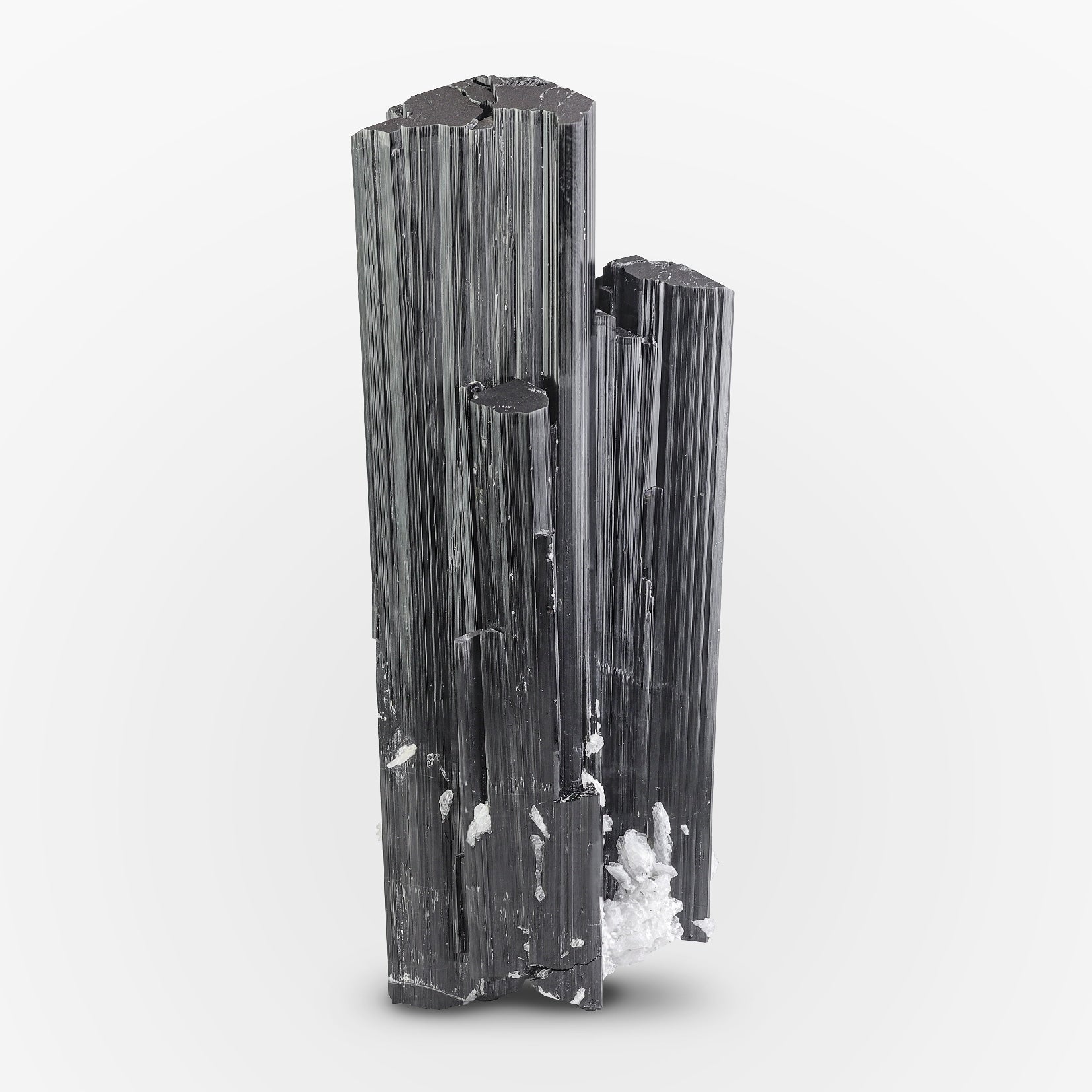 Striking Black Color Tourmaline Attached Crystals from Pakistan