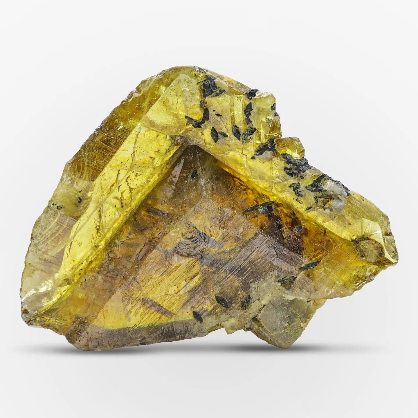 Titanite Crystal With Aegirine Crystals From Pakistan
